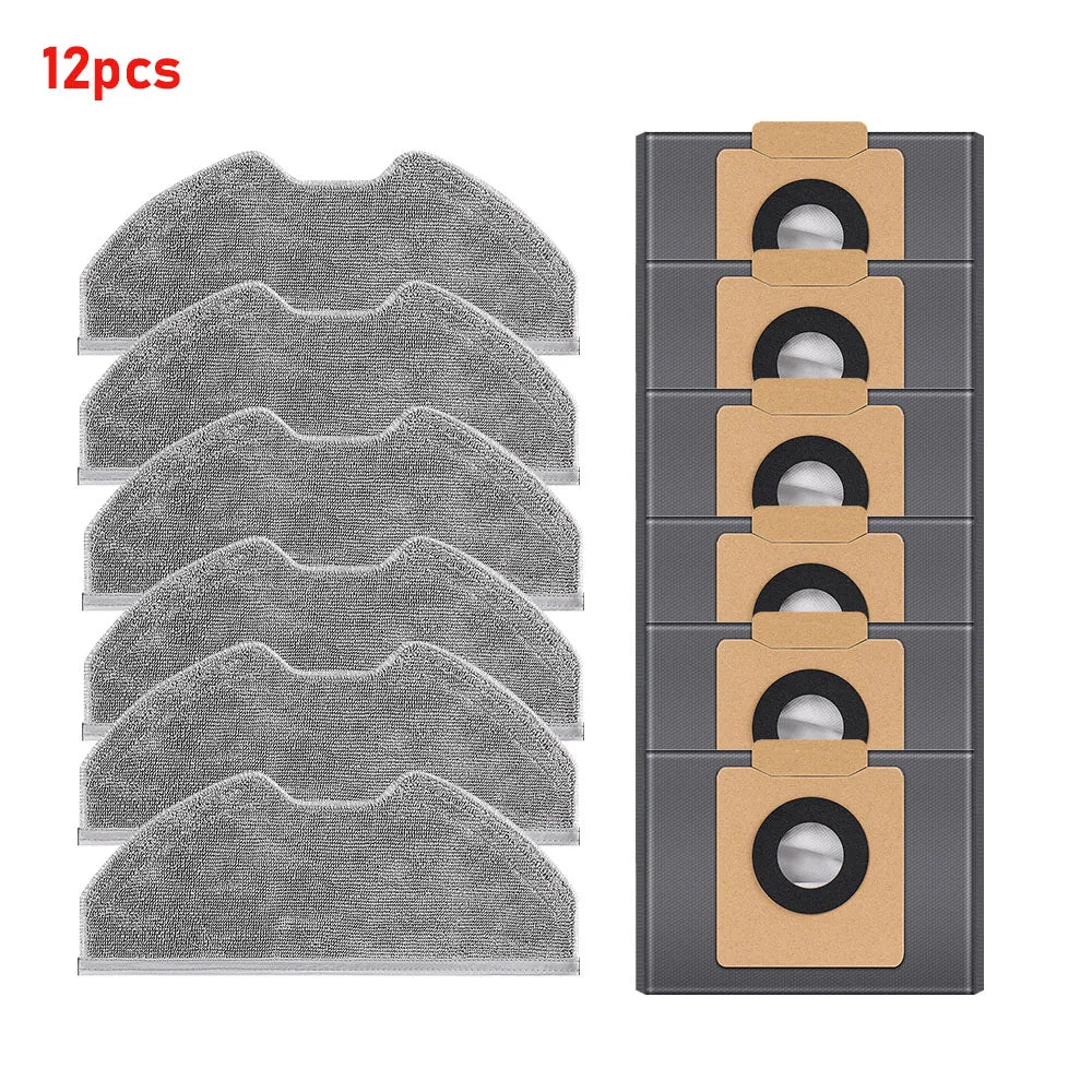 Replacement For Eufy X8 Pro SES Robot Vacuum Cleaner Accessories Roller Brush Mop Pads Main Side Brush Dust Bags Spare Parts