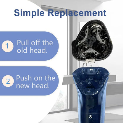 Complete Head Kit Compatible with Philips Shaver Series4000 Series1000 S4301 S4302 S4303 S3206 Shaver Including Blade Mesh Holder Top Cover