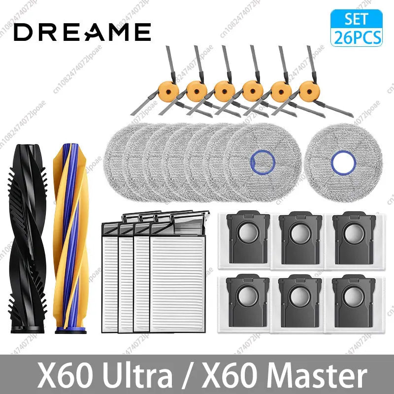Dreame X60 Ultra / X60 Master Accessories Main Side Brush HEPA Filter Mop Cloths Dust Bag Vacuum Cleaner Replacement Spare Parts