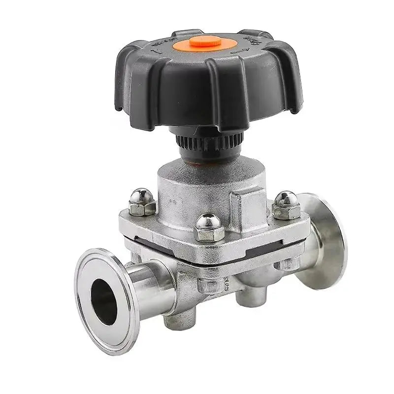 1/2" 3/4" 1-1/4" 1" 2 Way Quick Install Diaphragm Valve Sanitary Stainless Steel 316L Tri-Clamp OD 50.5mm