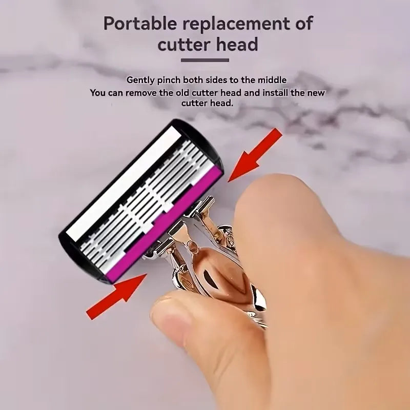 Six-Layer Razor Replacement Cartridges — Colour Options