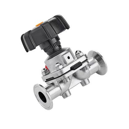 1/2" 3/4" 1-1/4" 1" 2 Way Quick Install Diaphragm Valve Sanitary Stainless Steel 316L Tri-Clamp OD 50.5mm