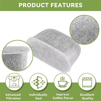 6pcs Charcoal Water Filters For NINJA Luxe Cafe ES601 ES655 ES701 Coffee Machines Charcoal Water FilterS Coffee Accessories