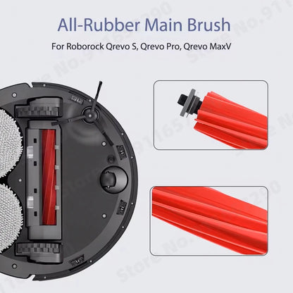 Compatible with Roborock Qrevo S Qrevo Pro Qrevo MaxV Robot Vacuum Parts Main Roller Side Brush Hepa Filter Mop Pad Cloth Dust Bag Accessories