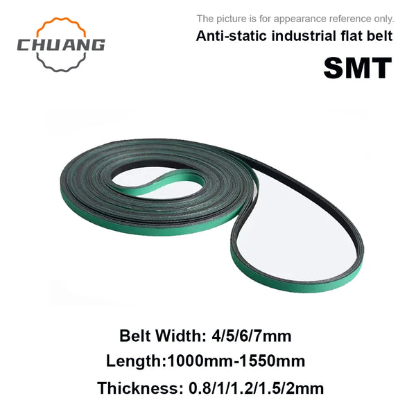 SMT Connection table belt anti-static track transplanting machine lower plate patch printing machine green black conveyor belt