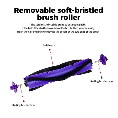 Replacement Roller Brush For Narwal Freo / Narwal J3 Robot Vacuums Wear Resistant Brush Guard Cleaner Accessories