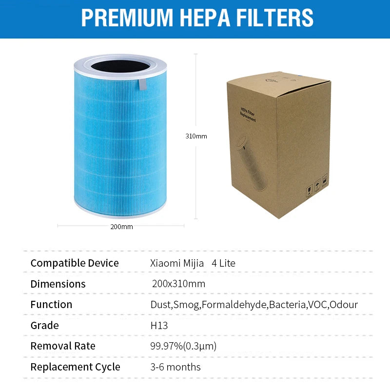 Compatible with Xiaomi 4 Lite Filter M17-FLP-GL (BHR5272GL) Replacement Filter for Xiaomi Air Purifier 4 Lite M17-FLP-GL (BHR5272GL)