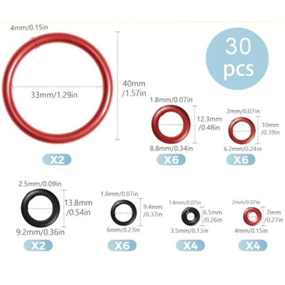 30pcs/set Seal O-ring Compatible with Philips Saeco Coffee Machine for Steam Outlet Valve Brewing Group Fully Automatic