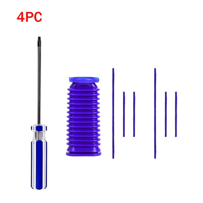 For Dyson V6 V7 V8 V10 V11 Vacuum Accessories Washable Household Floor Brush Roller Blue Hose Soft Velvet Strips