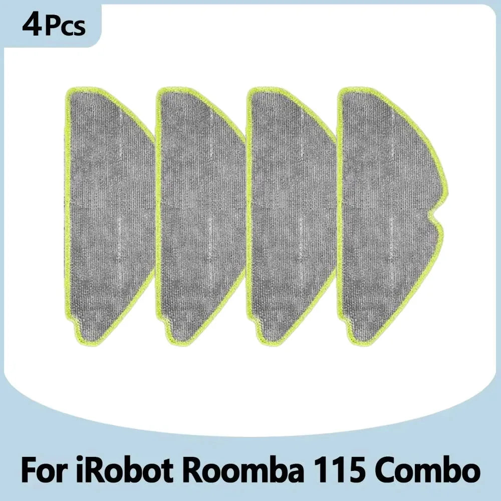 Compatible with IRobot Roomba 115 Combo/115 Combo+ Vacuum Cleaner Replacement Parts Main Roller Brush Side Brush Filter Mop Pad Dust Bag