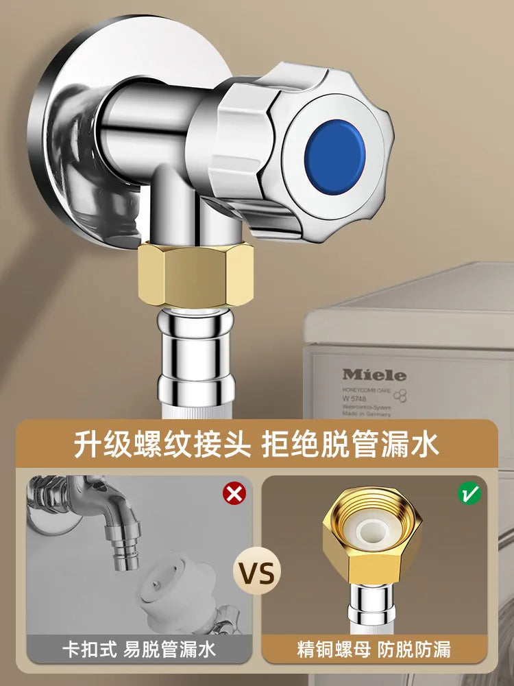 80/100/200/300/500cm Explosion-Proof Copper Interface Washing Machine Hose G1/2 G3/4 Inch Water Inlet Pipe