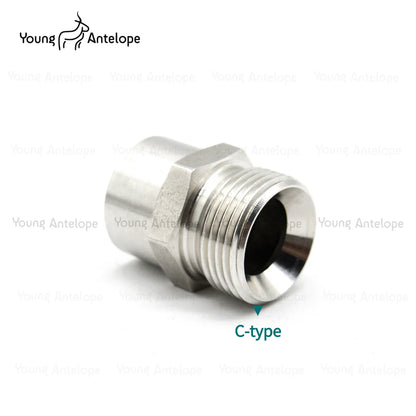 Male Thread Welded Connector Metal Hose Corrugated Pipe Adapter Single End Weld External Thread Fitting 304 Stainless Steel