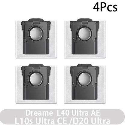 For Dreame L40 AE/L10s CE/D20 Vacuum Cleaner Accessories Main Brush Edge Brush Cloth Dust Bag Filter Screen