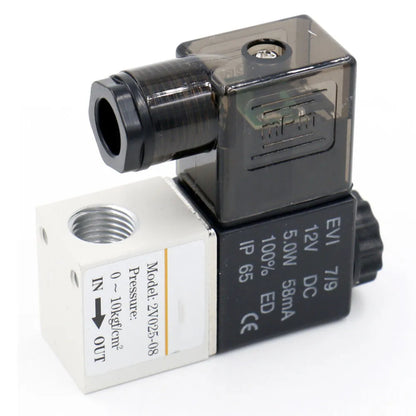 12V 24V 220V Pneumatic Electric Solenoid Valve 2 Position 2 Port Normally Closed Air Magnetic Valve 6mm 8mm Hose Barb Connection