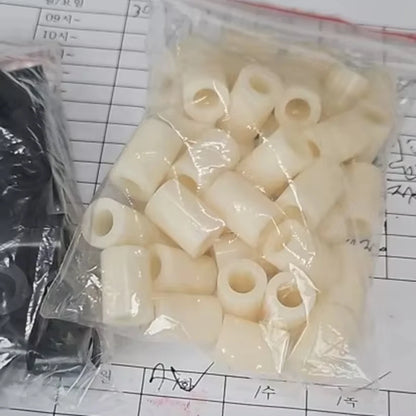 M3-M12 Round ABS Insulation Spacers Hollow Non Thread Standoff Rack Washer TV Install Plastic Column Pillars Beige 80-1000pcs