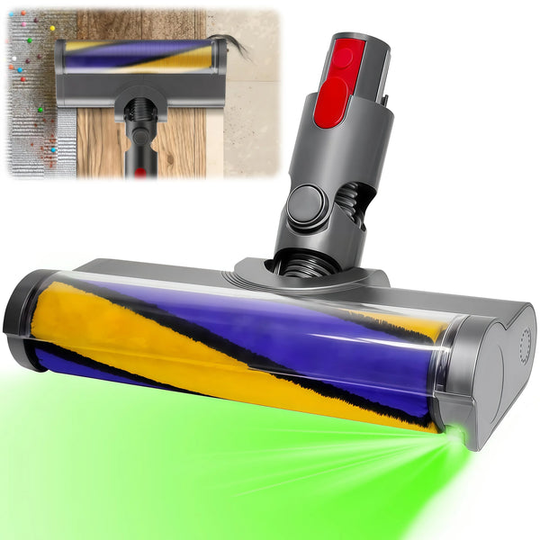 Quick-Release Soft Roller Brush Head for Dyson V7 V8 V10 V11 V15 Cyclone Cordless Vacuum Cleaner Laser Floor Brush Attachment
