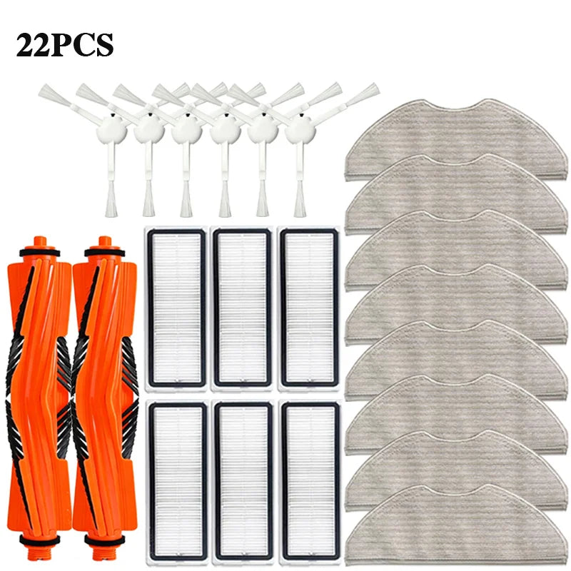 Compatible with Xiaomi Robot Vacuum H40 / OV51 Accessories Main Side Brush Mop Cloth HEPA Filter Dust Bag Replacement Spare Parts