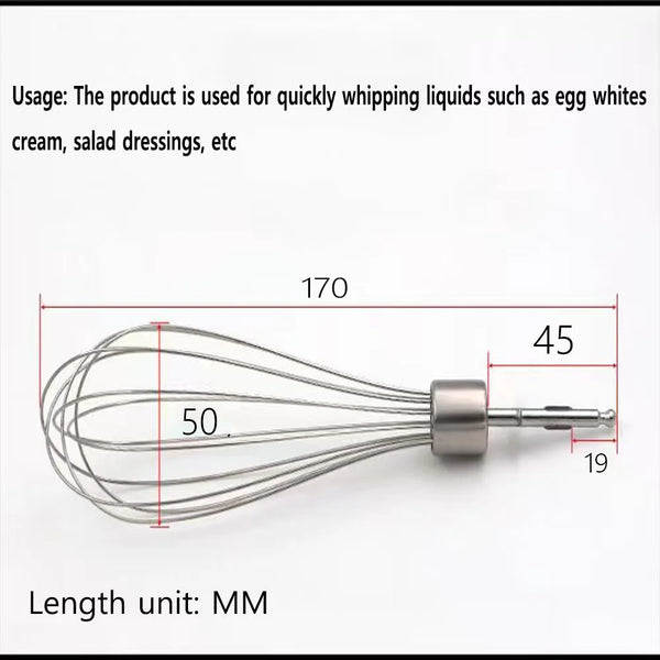 Stainless Steel Blender Whisk Mixer Eggbeater for Braun MQ325 MQ505 MQ525 MQ5025 MQ725 MQ785 MQ787 MQ725 MQ745 MQ5045 Parts