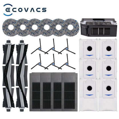 Ecovacs Deebot X2 Omni / X2 Pro / X2 Robot Vacuum Accessories Roller Main Side Brush Hepa Filter Mop Cloth Dust Bag Parts