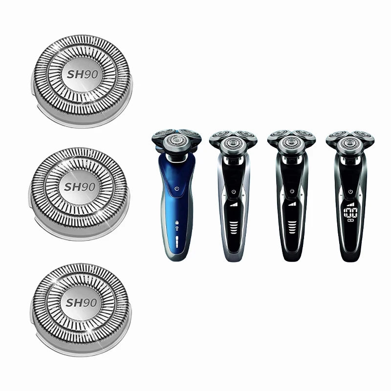 3/6/9pcs SH90 Shaver Replacement Heads For Norelco Series S9000 RQ12 Shavers Blade Head