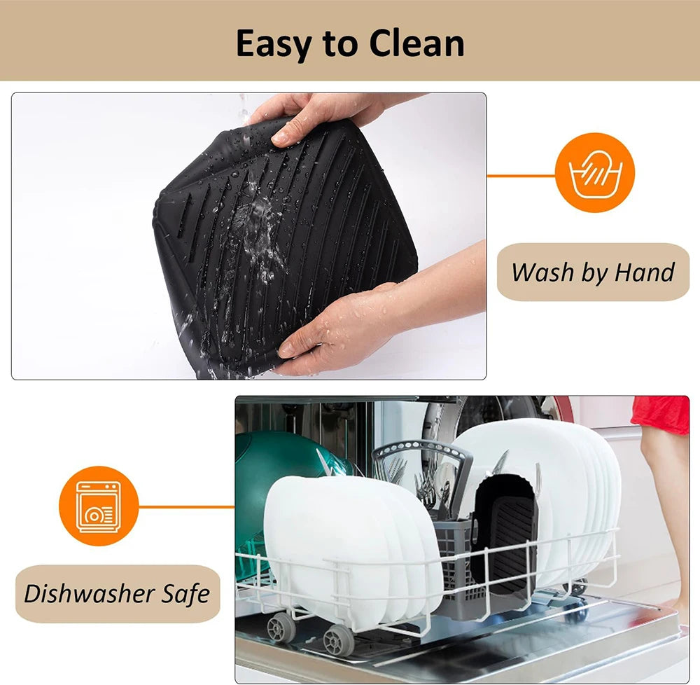 Air Fryer Mold for Philips 3000 Series Dual Basket Reusable Silicone Air Fryer Liner for Philips NA350 6/3L Airfryer Accessories