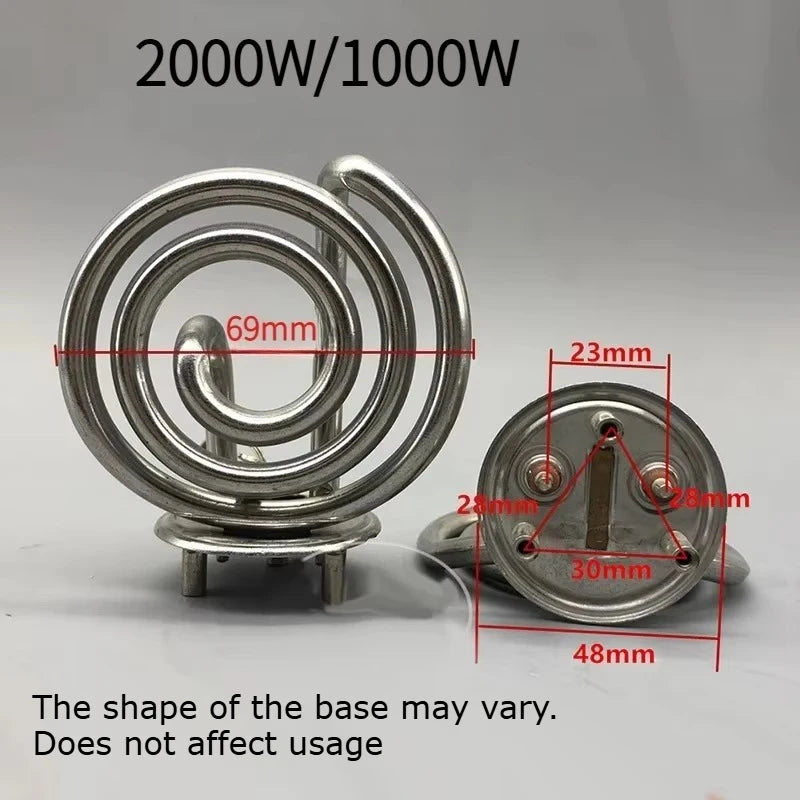 Heating Element For Coffee Pot Coffee Machine Electric Tea Pot Heating Pipe Electric Tea Kettle Heating Element 220V 2000W/1000W