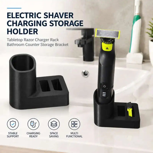Electric Shaver Charging Storage Holder Tabletop Razor Charger Rack Bathroom Counter Storage Bracket