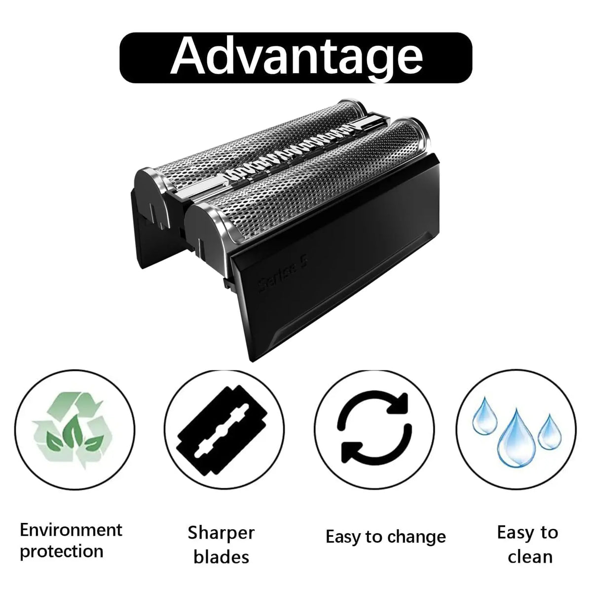 52B Replacement Shaver Head Compatible with Braun Series 5