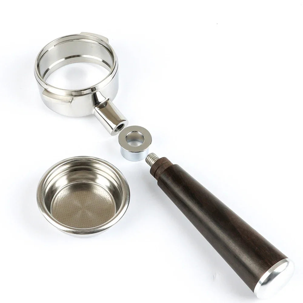 58mm 2-ear Bottomless Coffee Handle Filter for Nuova/Oscar 2/White Eagle/Black Eagle Stainless Steel Espresso Portafilter Tool