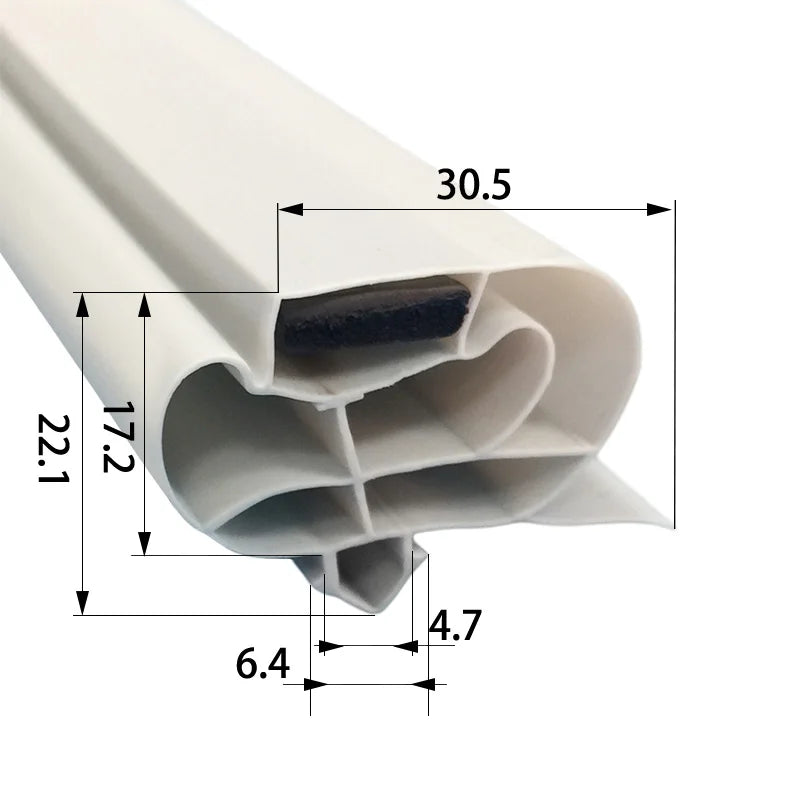 Refrigerator Door Seal — 2.5M — PVC Magnetic — Uncut Strip
