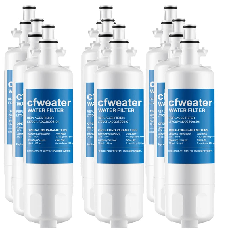 Replacement Refrigerator Water Filter Compatible with LG / Kenmore ADQ36006101 / LT700P / ADQ36006102 / 9690 / RWF1200A — 1-9 Pack
