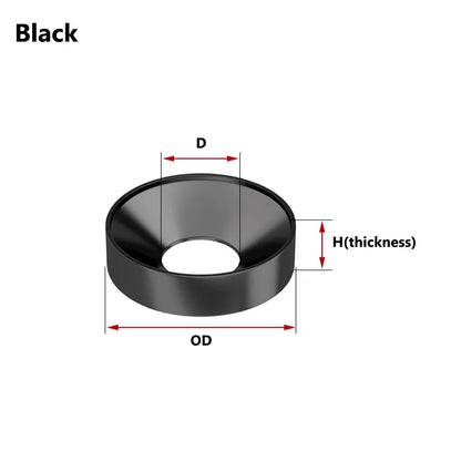 15Pcs Aluminum Alloy Conical Washers Aluminium Colorful Anodized For Countersunk Screw Spacers Gasket M2 M2.5 M3 M4 M5 M6 M8