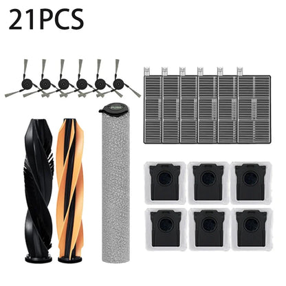 For MOVA Z60 Ultra/Pro Roller Complete Replacement Accessories Parts Main Side Brush Filter HEPA Roller Mop Cloth Bag.