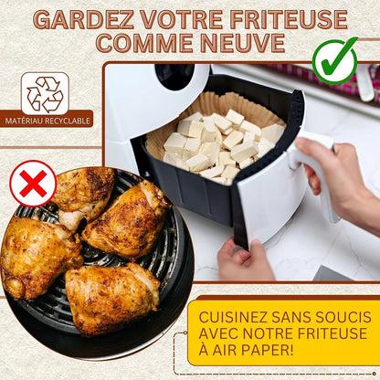 100Pcs Air Fryer Disposable Paper Square Perforated Papers Non-Stick Steamer Liners for Air Fryer Oven Microwave Steaming Basket
