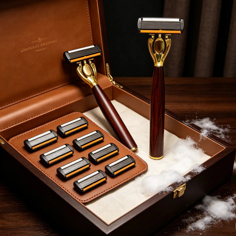 Manual Razor with Six-Layer Blades