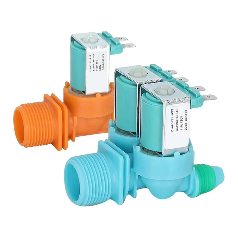 Water Inlet Valve Compatible with Samsung Washing Machines DC6200311F DC6230314V Replacement Solenoid Valve for Optimal Washing Performance