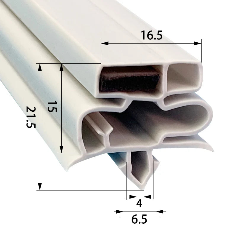 Refrigerator Door Seal — 2.5m Magnetic — Uncut Strip