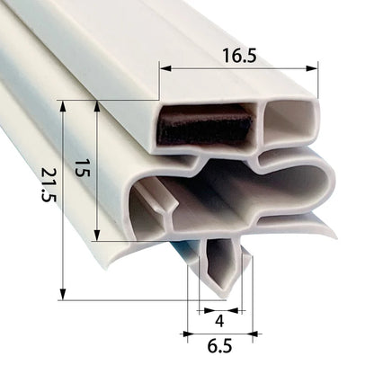 Refrigerator Door Seal — 2.5m Magnetic — Uncut Strip