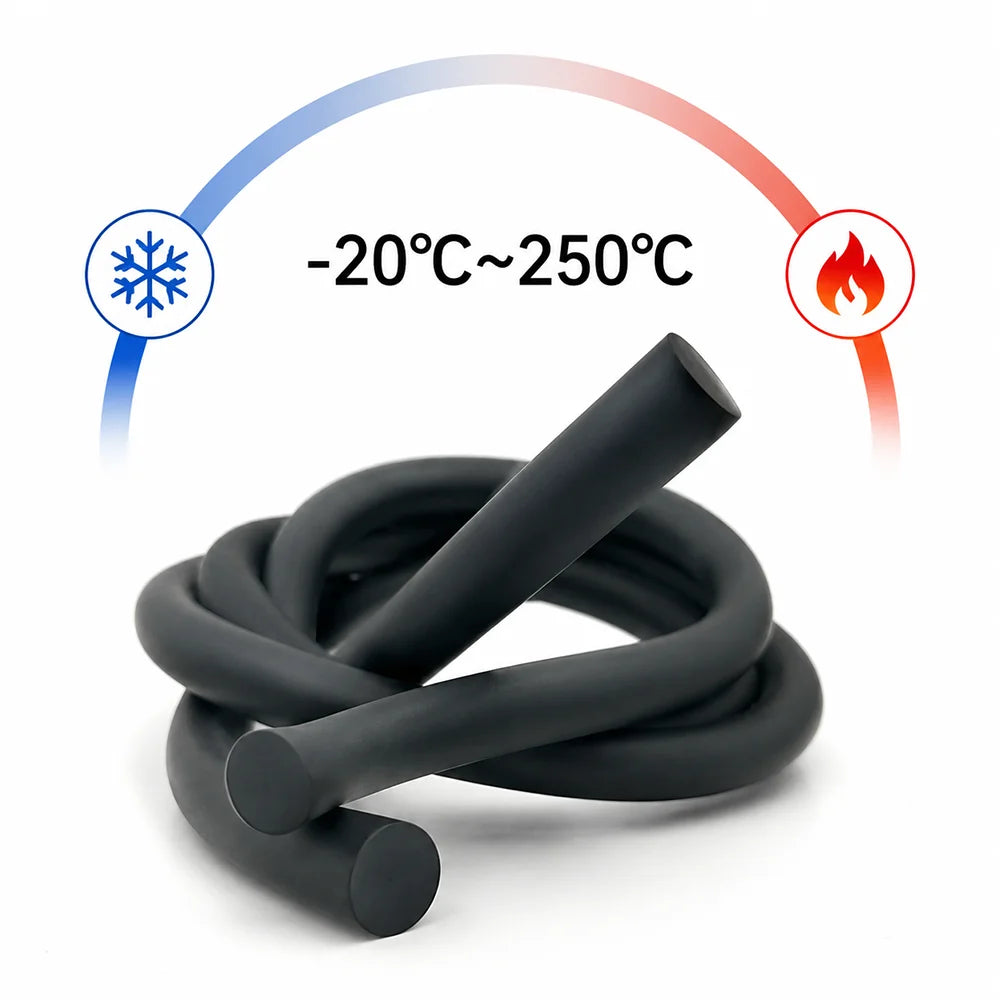 10/5/2M Black FKM Sealing Strip Diameter 1.5~10mm / sealing strip for hydraulic equipment