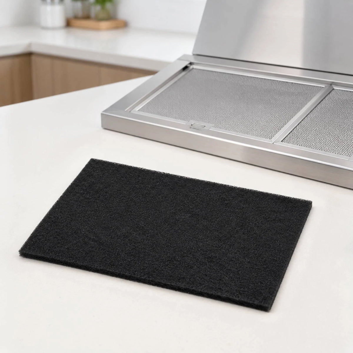 10 Pieces Activated Carbon Fiber Filter Pad Easy to Install Range Hood Replacement Filter Lightweight