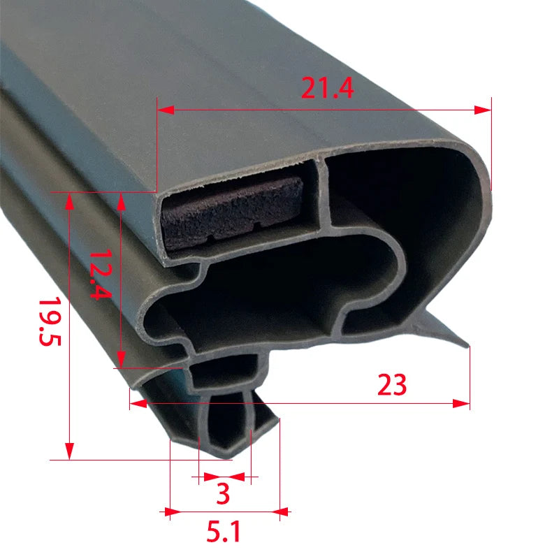 Refrigerator Door Seal — 2.5-10m — Rubber Magnetic