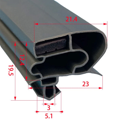 Refrigerator Door Seal — 2.5-10m — Rubber Magnetic