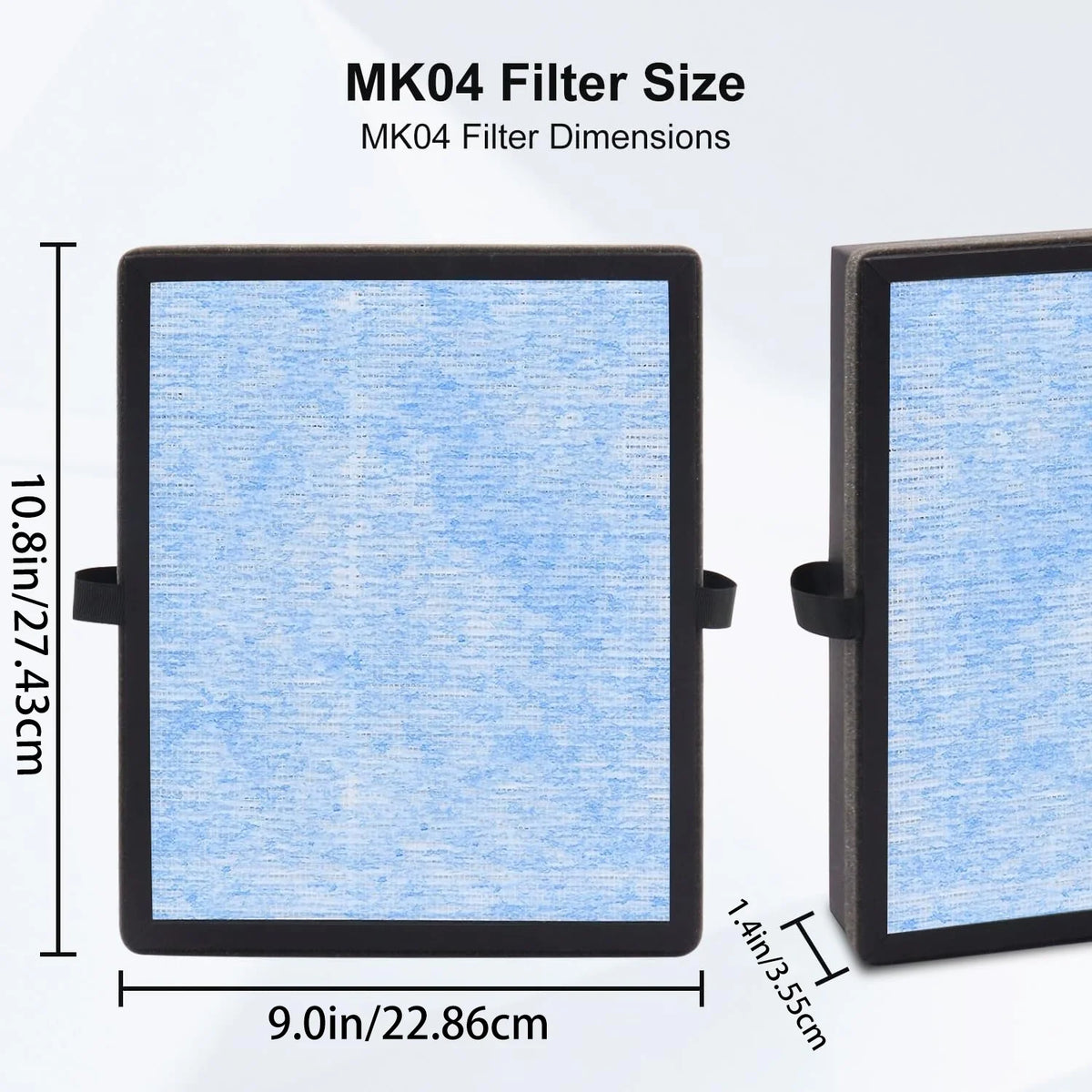 2 Pack MK04 Replacement Filter Compatible with Aroeve - Filter Replacement For Filte Pet Dander