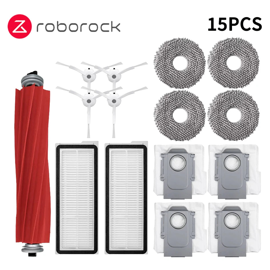 Compatible with Roborock Q Revo MaxV / Q Revo S / Q Revo Pro Robot Aspirador Accesorio Bolsa De Polvo Cepillo Lateral Principal Filtro HEPA Paño