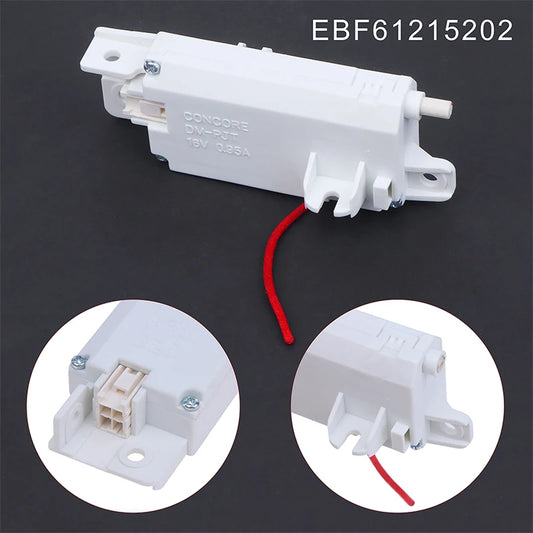 Compatible with LG 1pc Washing Machine Replacement: EBF61215202 DM-PJT, T90SS5FDH, 16V, 0.95A Door Lock Switch.