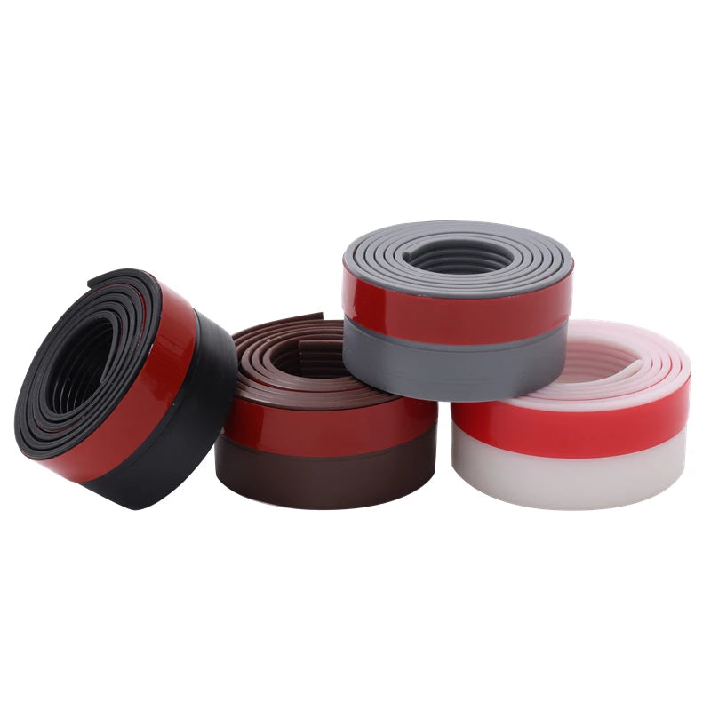 Door Bottom Seal Strip Self-Adhesive Silicone Weather Stripping Under Door Draft Stopper Windproof Soundproof Dustproof Gap Seal