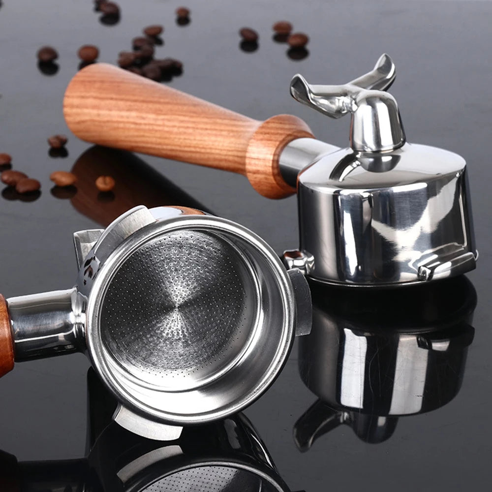 54MM 3ears Coffee Filter Breville Sage/870/875/878/880 Stainless Steel Double Mouth Coffee Portafliter Espresso Coffee Tool