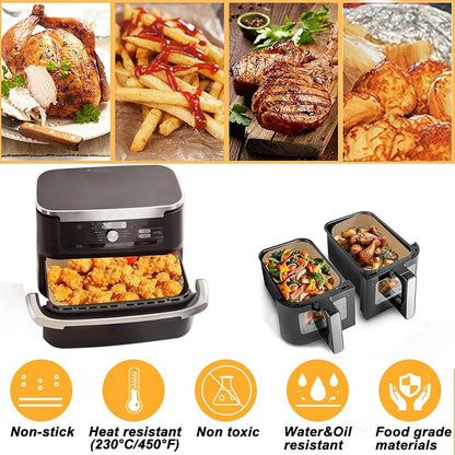 Air Fryer Liners for AF500UK AF500UKCP 10.4L Ninja Foodi Flex Drawer, 150pcs Disposable Parchment Paper Liners Dual Air fryers