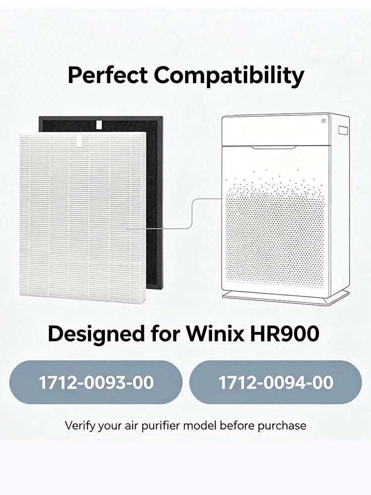 HR900 Filter Compatible with Winix HR900 Ultimate Pet Air Purifier