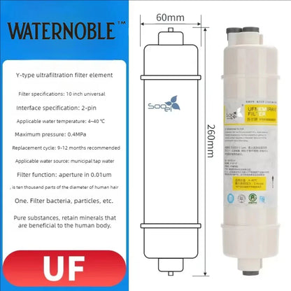 10" Quick-Connect Carbon Inline Water Filter 1/4" Refrigerator Ice Maker Home RO System Post-Carbon Filter Replacement Cartridge